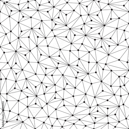 Naklejka na szafę Polygonal background, seamless pattern, lines and circles