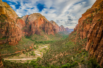 landscape from zion national park utah