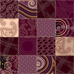 Poster - Seamless background patchwork