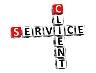 Poster - 3D Crossword Service Client on white background