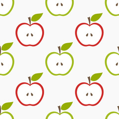 Wall Mural - Seamless apple pattern
