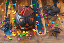 Sweets Chocolate Candy For Halloween,  Spider