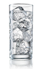 Glass Of Mineral Water With Ice. With Clipping Path