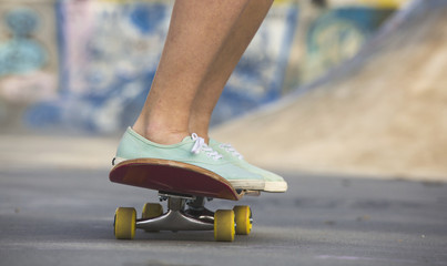 Canvas Print - Riding a skate