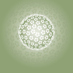 Poster - Globe Design with Flowers