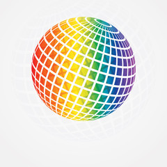Poster - Colorful Digital Globe Design Vector