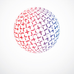 Poster - Colorful Digital Globe Design Vector