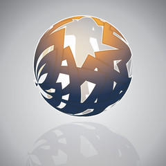 Poster - Colorful Transparent Globe Design Vector