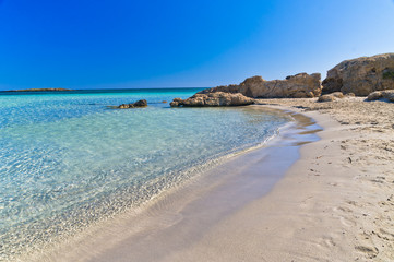 Detail of Elafonisi beach, island of Crete