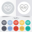 © blankstock - Be my Valentine sign icon. Heart Love symbol.