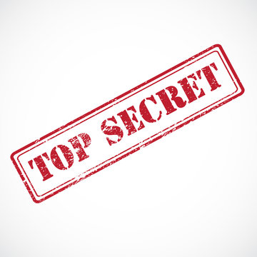 Top secret. Vector rubber stamp.