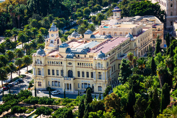 Canvas Print - town hall in Malaga, Spain