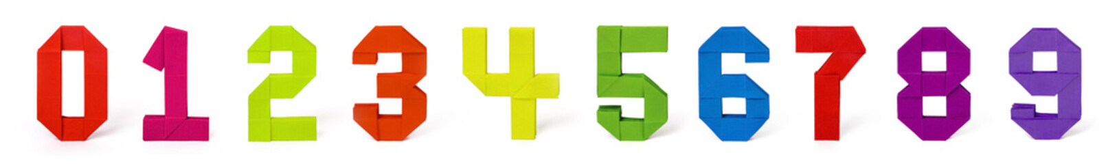 origami paper number set