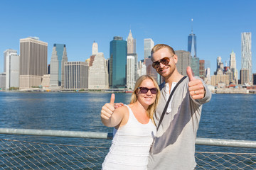 Wall Mural - Caucasian Couple Visiting New York