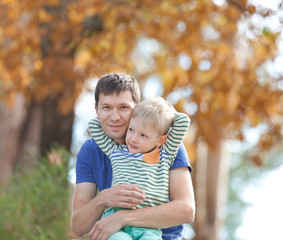 Canvas Print - family at fall