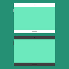 Aufkleber - Tablet in flat style