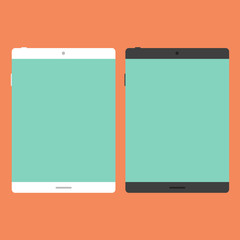 Aufkleber - Tablet in flat style