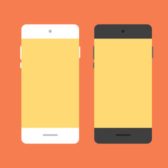 Aufkleber - Mobile phone in flat style
