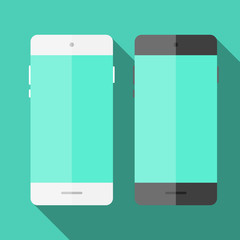 Aufkleber - Mobile phone in flat style