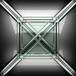 polished metal background with glass