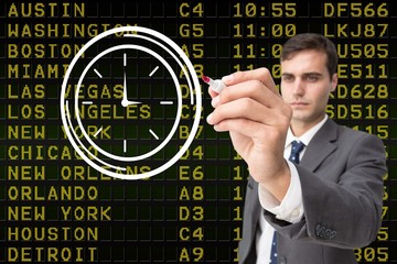 Poster - Composite image of business person drawing