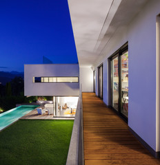 Wall Mural - Modern house, with pool