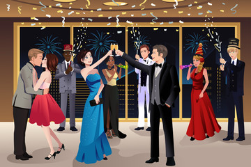 Wall Mural - New Year Eve party indoor