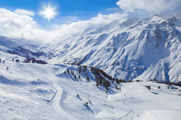 Canvas Print - Mountain ski resort Hochgurgl Austria