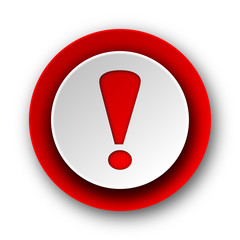 Poster - exclamation sign red modern web icon on white background