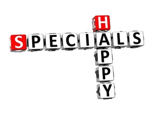 Poster - 3D Crossword Specials Happy on white background