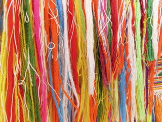 Canvas Print - Colourful fringes  - part of beautiful handmade craft