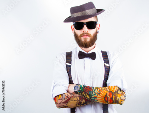 Fotomural portrait of a stylish hipster