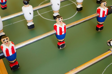 Table of foosball