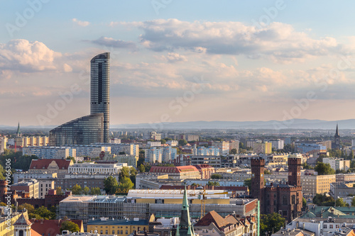 Naklejka na drzwi Sky Tower Wrocław