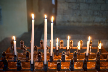 lighted candles