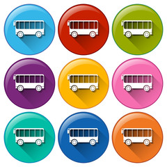 Wall Mural - Bus icons