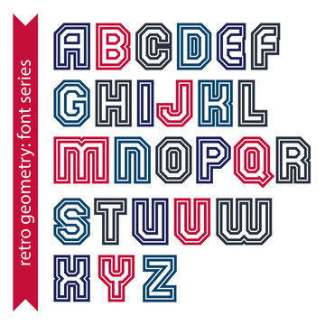 Regular stylish font with straight parallel lines. Sans serif co