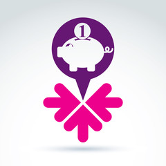 Conceptual personal earnings icon. Business idea discussion conc