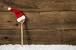 Speisekarte oder Menükarte zu Weihnachten: Hintergrund Holz