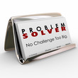 Problem Solver Business Card Holder Consultant Job Career