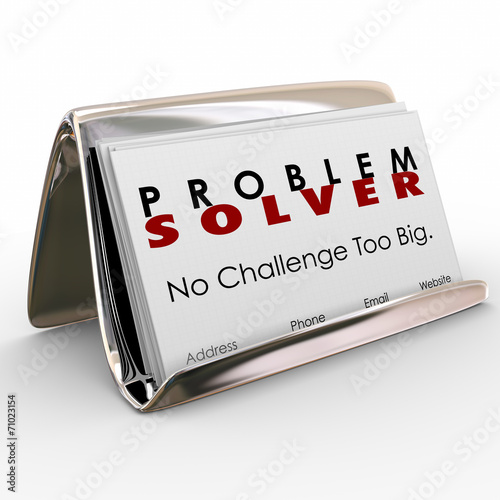 Fotografía Problem Solver Business Card Holder Consultant Job Career