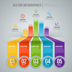 Wall Mural - Vector abstract infographic design. Workflow layout template