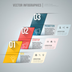 Wall Mural - Vector abstract infographic design. Workflow layout template