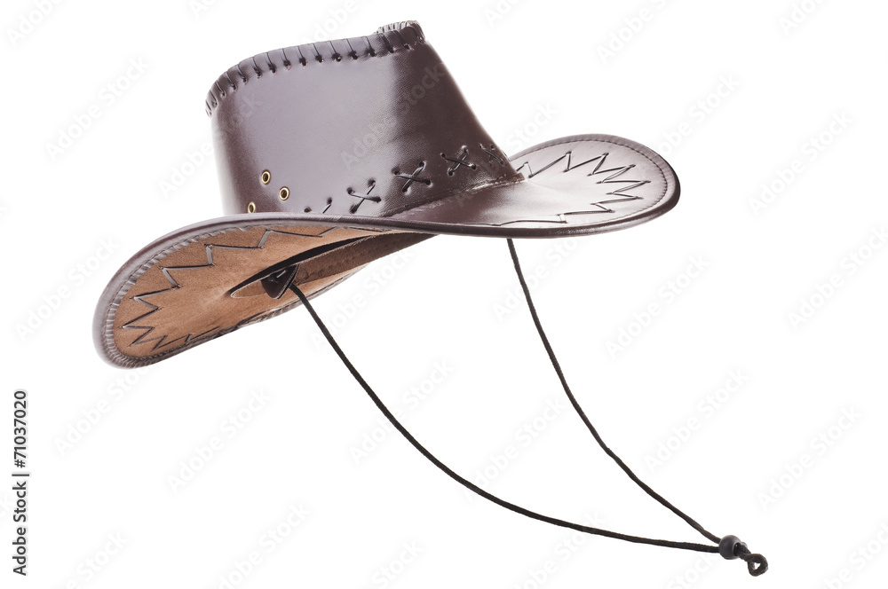 white leather cowboy hat