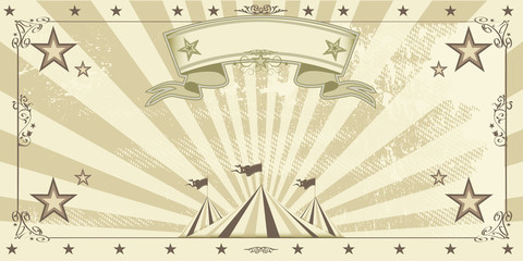 Wall Mural - Circus kraft invitation