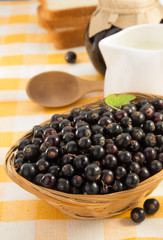 Poster - black currants in bowl