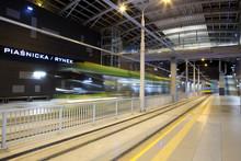 New Tram Line In Tunnel In Poznan, Poland