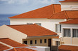 Fragments of houses with tiled roof