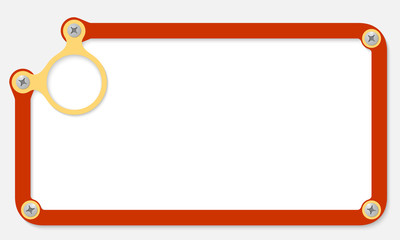 Poster - redl frame for text with screws