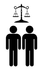 Poster - Couple gay devant la Justice